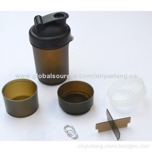 400mL BPA-free Plastic Protein Shaker Bottle with Metal Ball, Mixing Shaker BottleNew